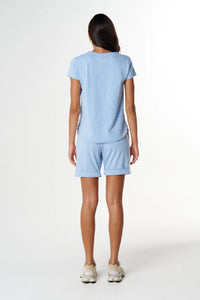 Cloth + Paper + Scissors Tee Shaped Hem Sky Blue C13023