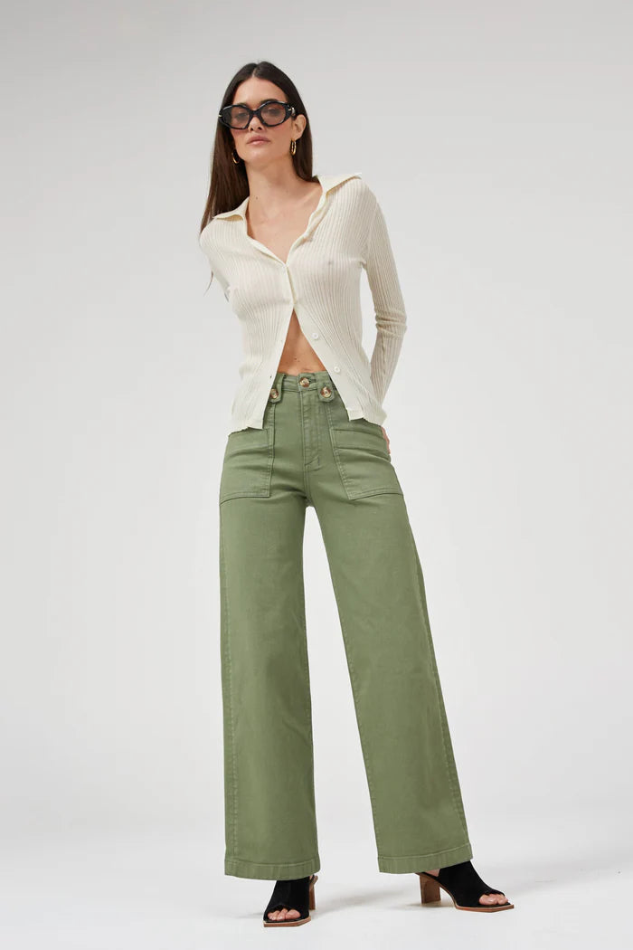 Dricoper Carrie Oil Green Jeans