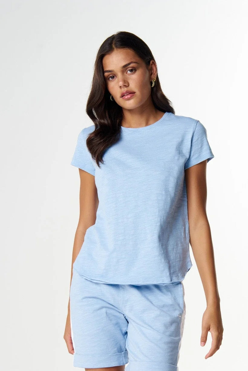 Cloth + Paper + Scissors Tee Shaped Hem Sky Blue C13023