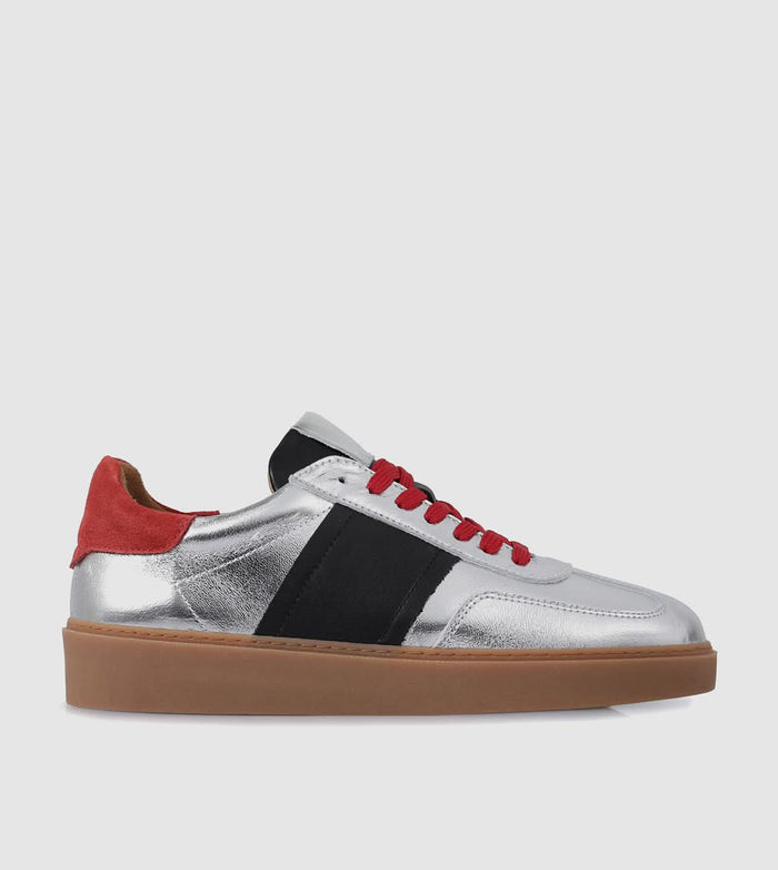 S.di Silver/Black/Red Sneaker 3306