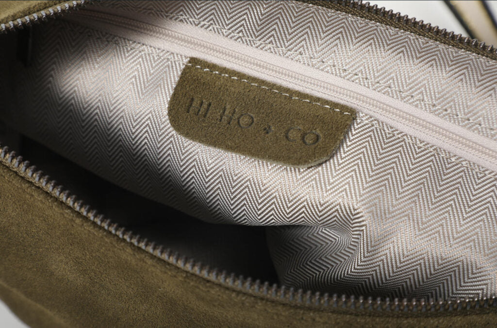 Hi Ho Bag Crescent Olive Suede