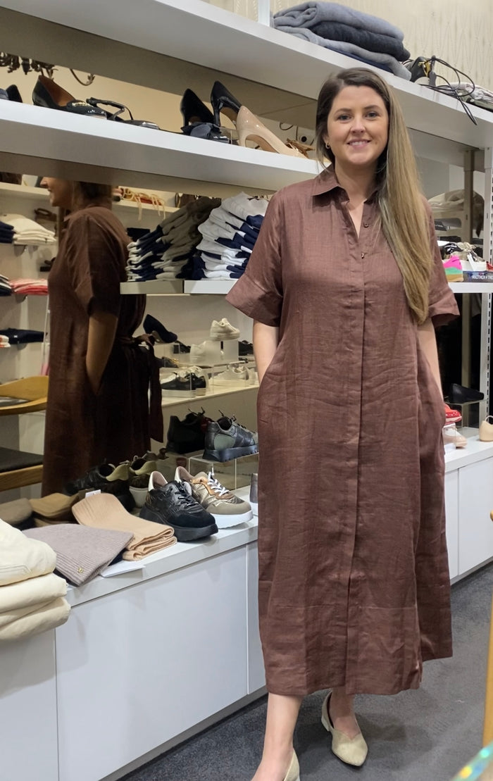 Etta Dress Shirt Style Rust