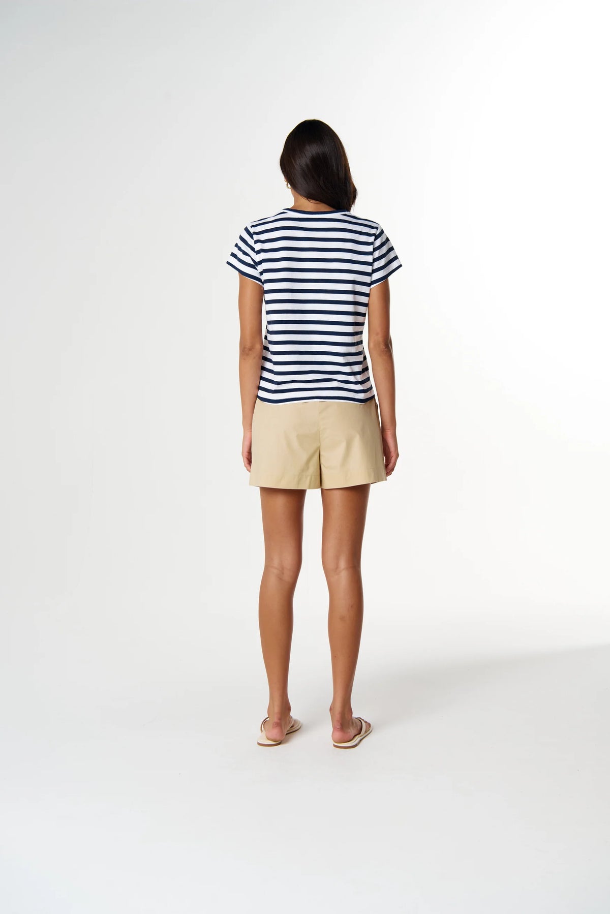 Cloth + Paper + Scissors Tee Straight Cut Basic White/Parisian C1378-26