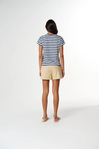 Cloth + Paper + Scissors Tee Straight Cut Basic White/Parisian C1378-26