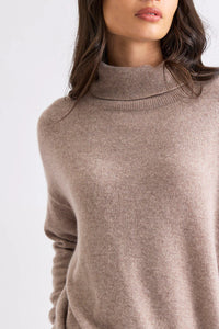Mia Fratino Jumper Roll Neck Toast 26053