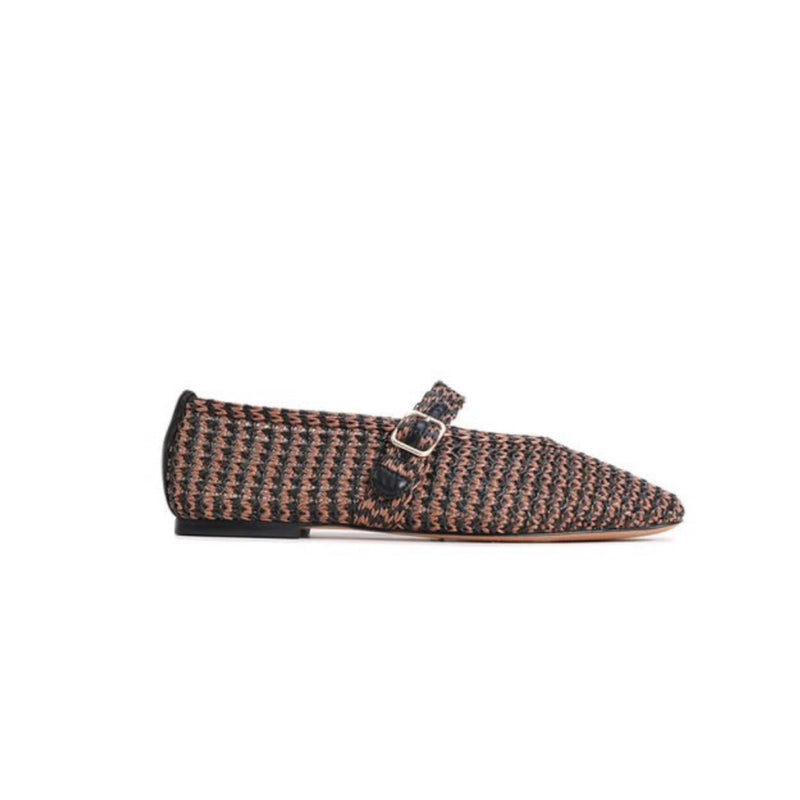 Eos Shoe Santalum Chocolate Raffia