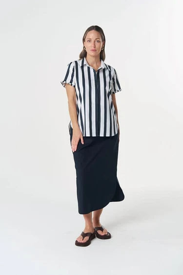 Cloth + Paper + Scissors Shirt Dune Ruffle Hamilton S GC4471-259