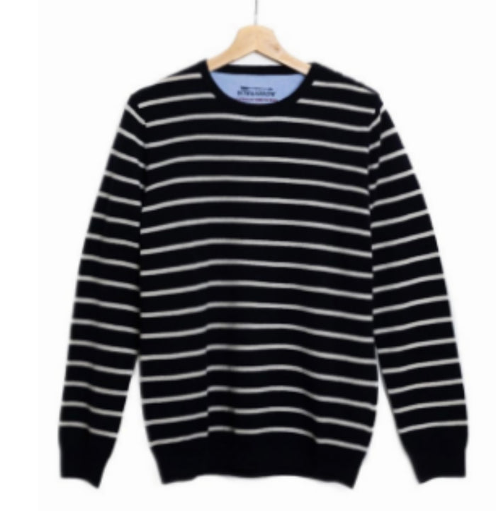 Bow & Arrow Navy Breton Stripe