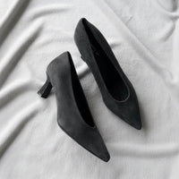 Sempre Di Heels Dark Grey Suede Faro01