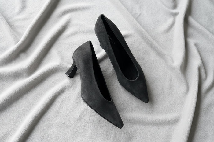 Sempre Di Heels Dark Grey Suede Faro01