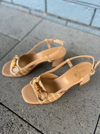 Piazza Grande Slingback Heeled Rafia/ Croissant 210