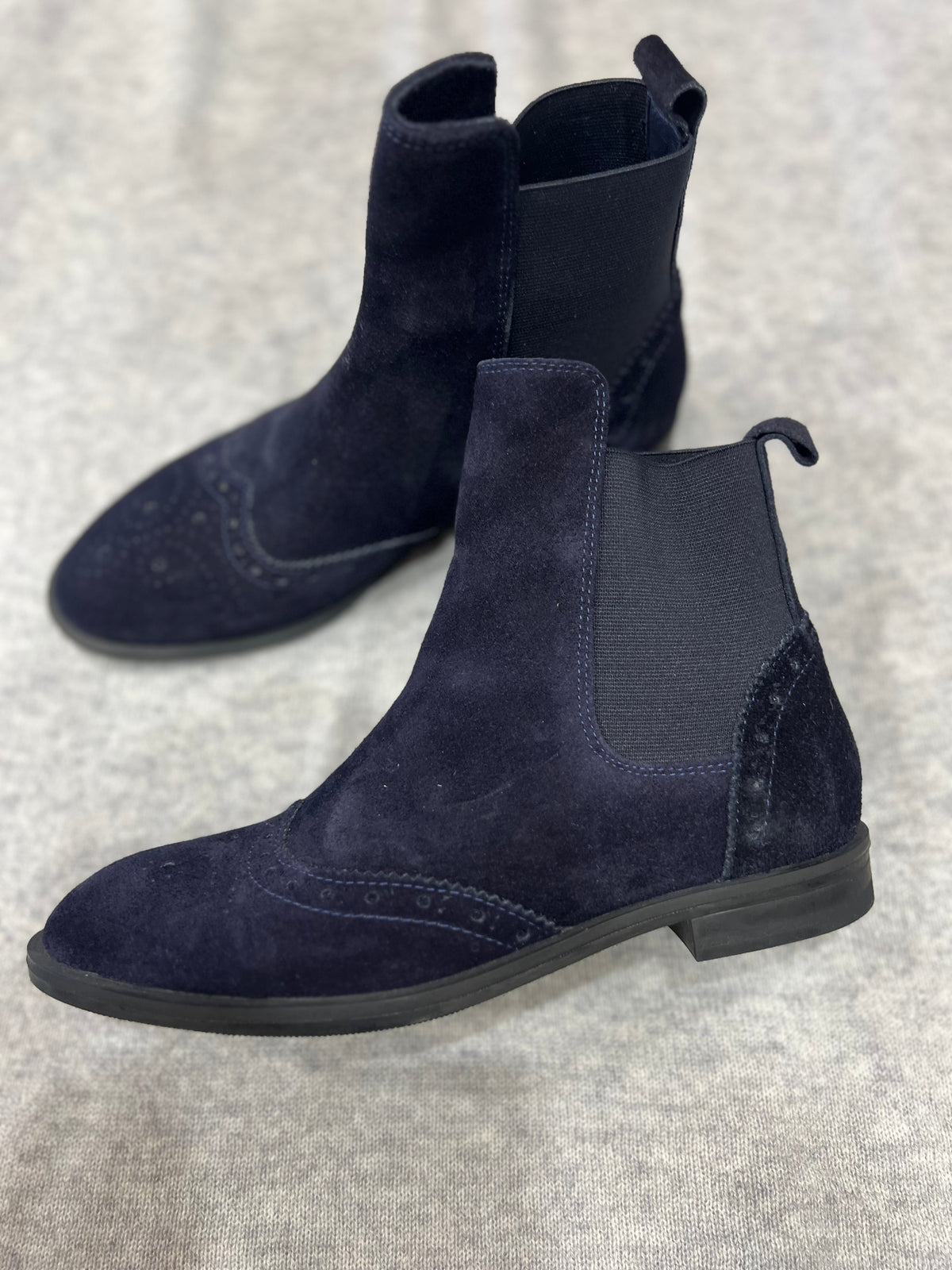 Sempre Di Navy Suede Chelsea Boot 9653