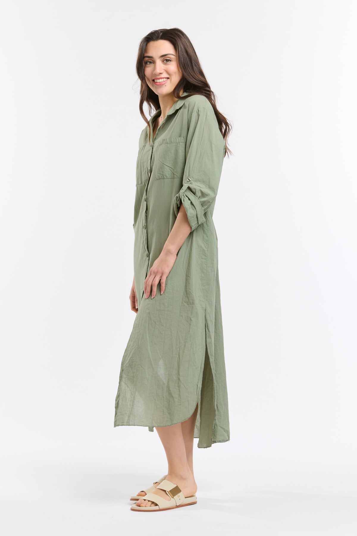 Italian Star Dress Delhi Tunic Khaki 1985