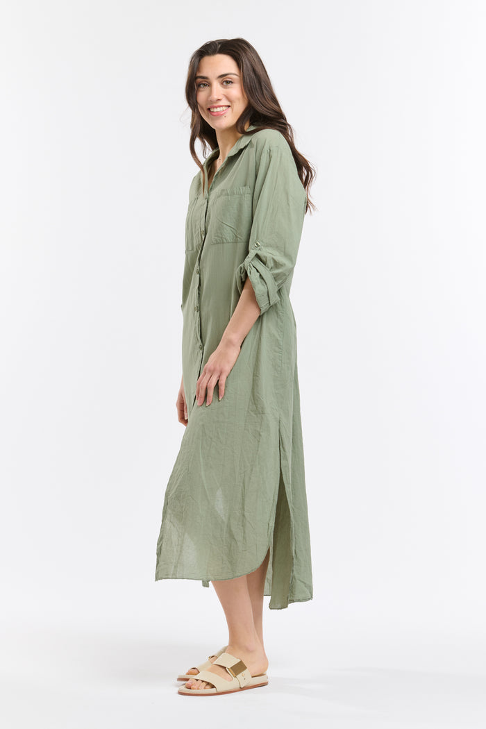 Italian Star Dress Delhi Tunic Khaki 1985