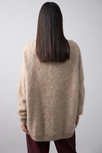 Mia Fratino Brushed Cashmere Mae Cardi Biscuit 24024