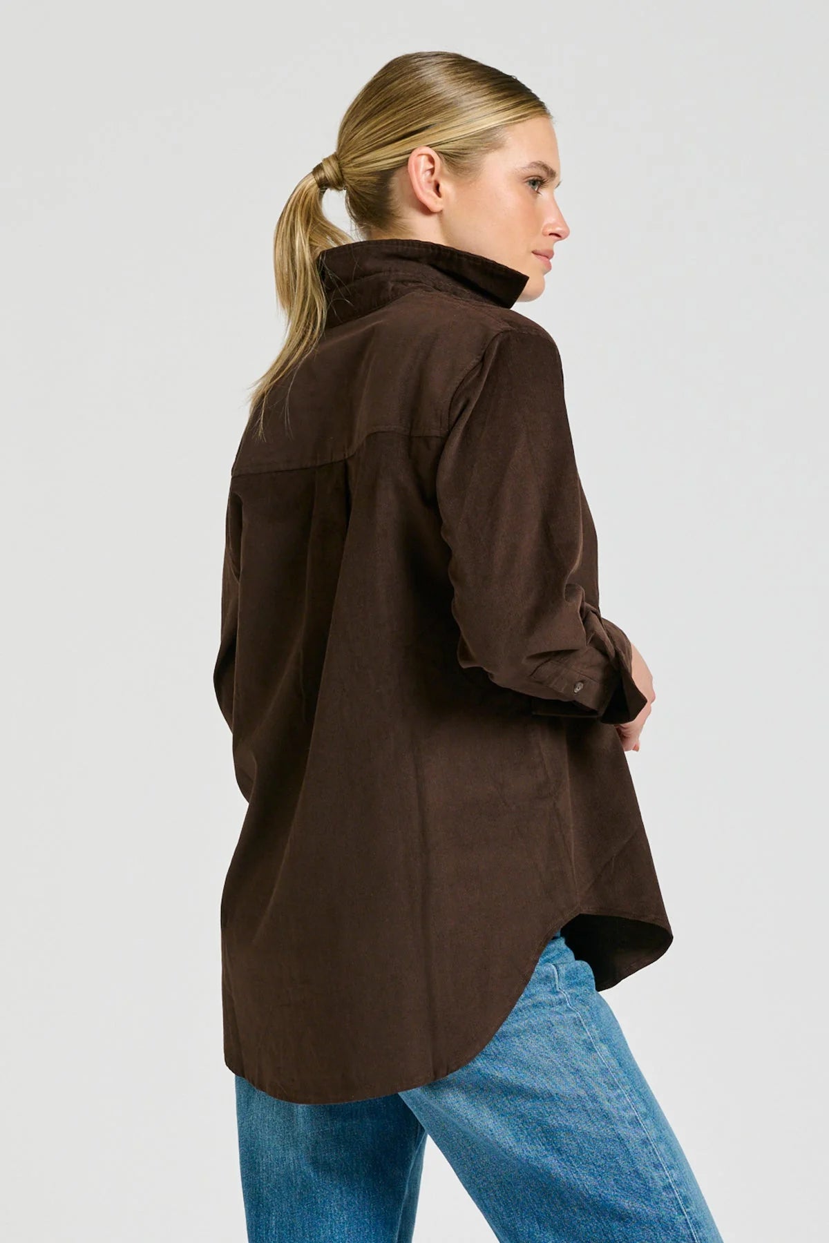 Shirty Shirt Relaxed Chocolate Pincord Elodie
