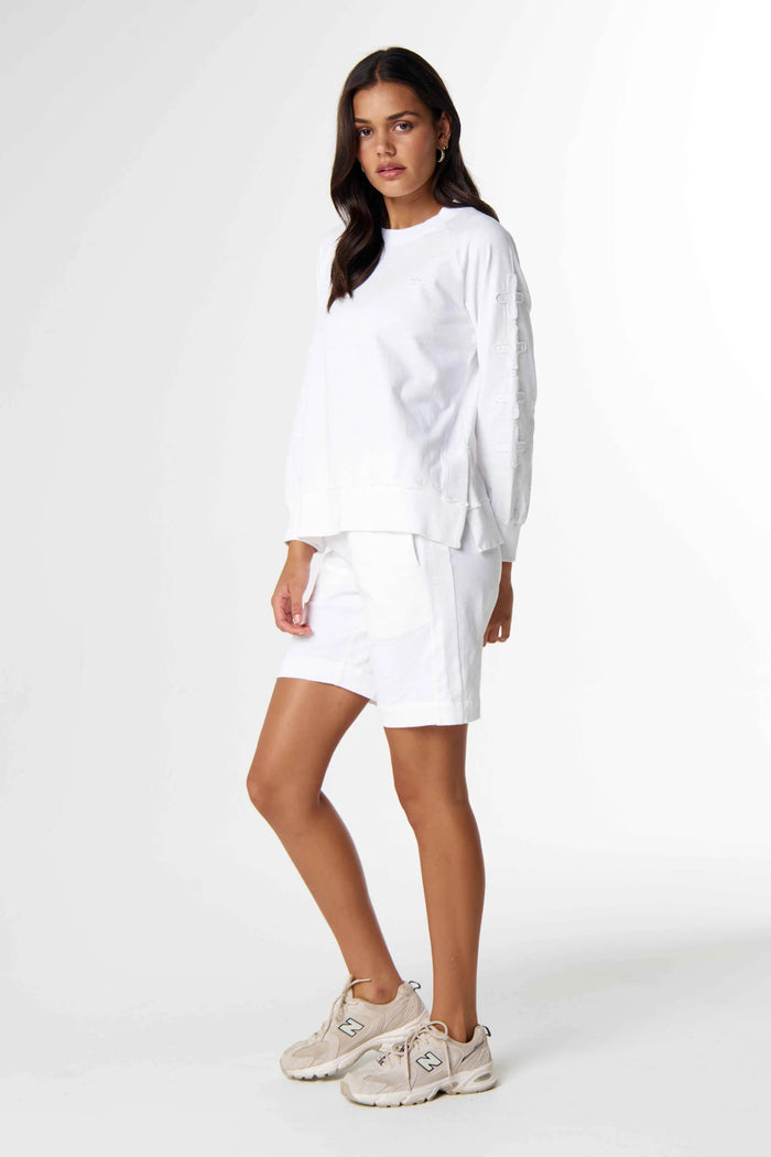 Cloth + Paper + Scissors Sweater The Face Cross White C1857