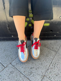 S.di Silver/Black/Red Sneaker 3306