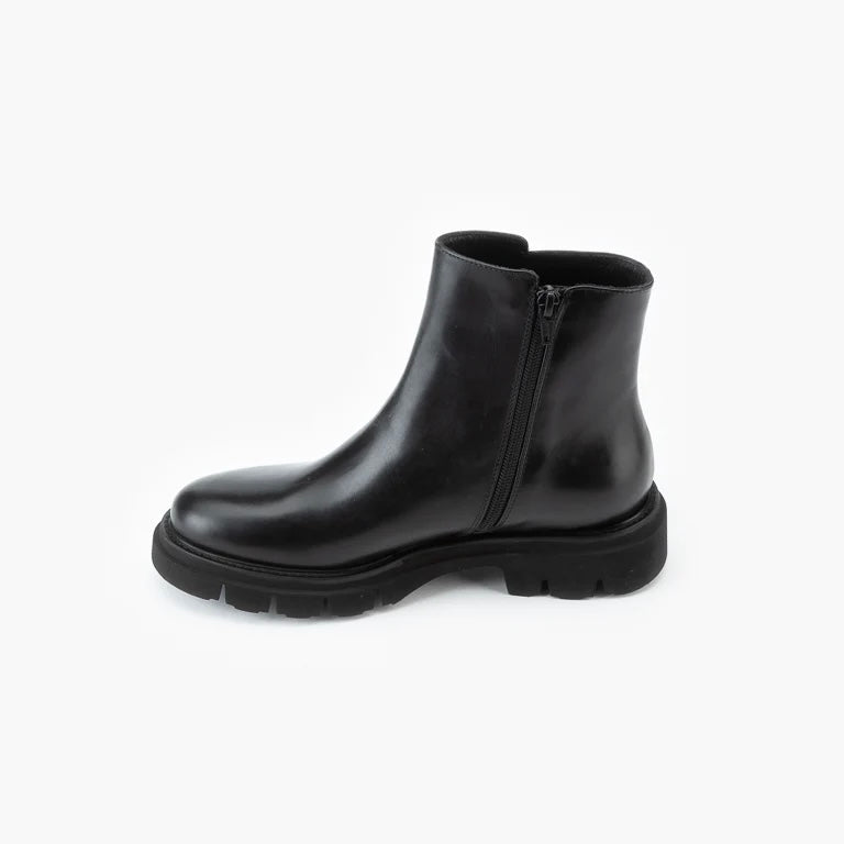 Luca Grossi Fur Lined Black Ankle Boot 5808