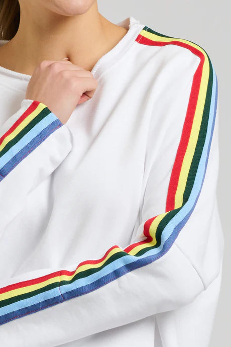 Est 1971 White Raw Tape Sweatshirt