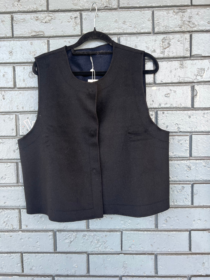 Etta Winter Vest Revers Navy/Black W2519