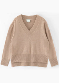 Aleger V Neck Toffee N136