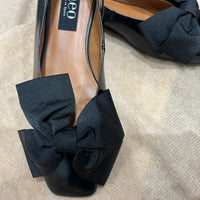 NEO Black Flats with Bow 24630