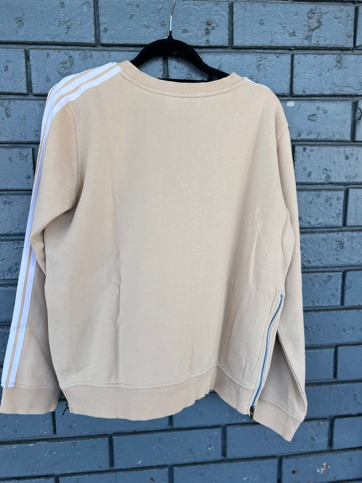 Sophie Moran Sweater Arm Stripe Beige/White