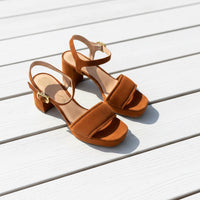 Unisa Sandal Suede Cuir Nadar-KS Tan platform