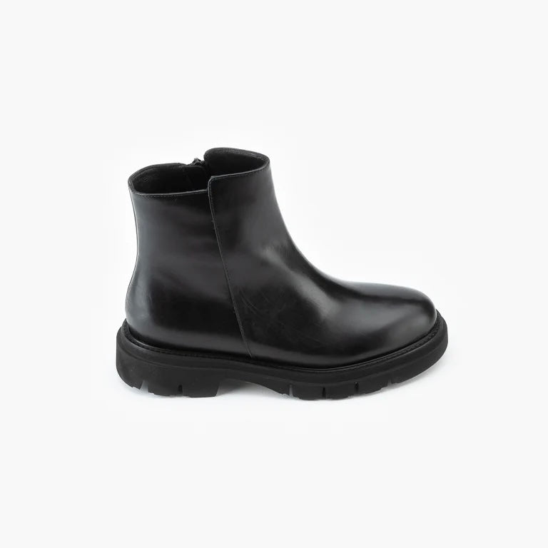 Luca Grossi Fur Lined Black Ankle Boot 5808