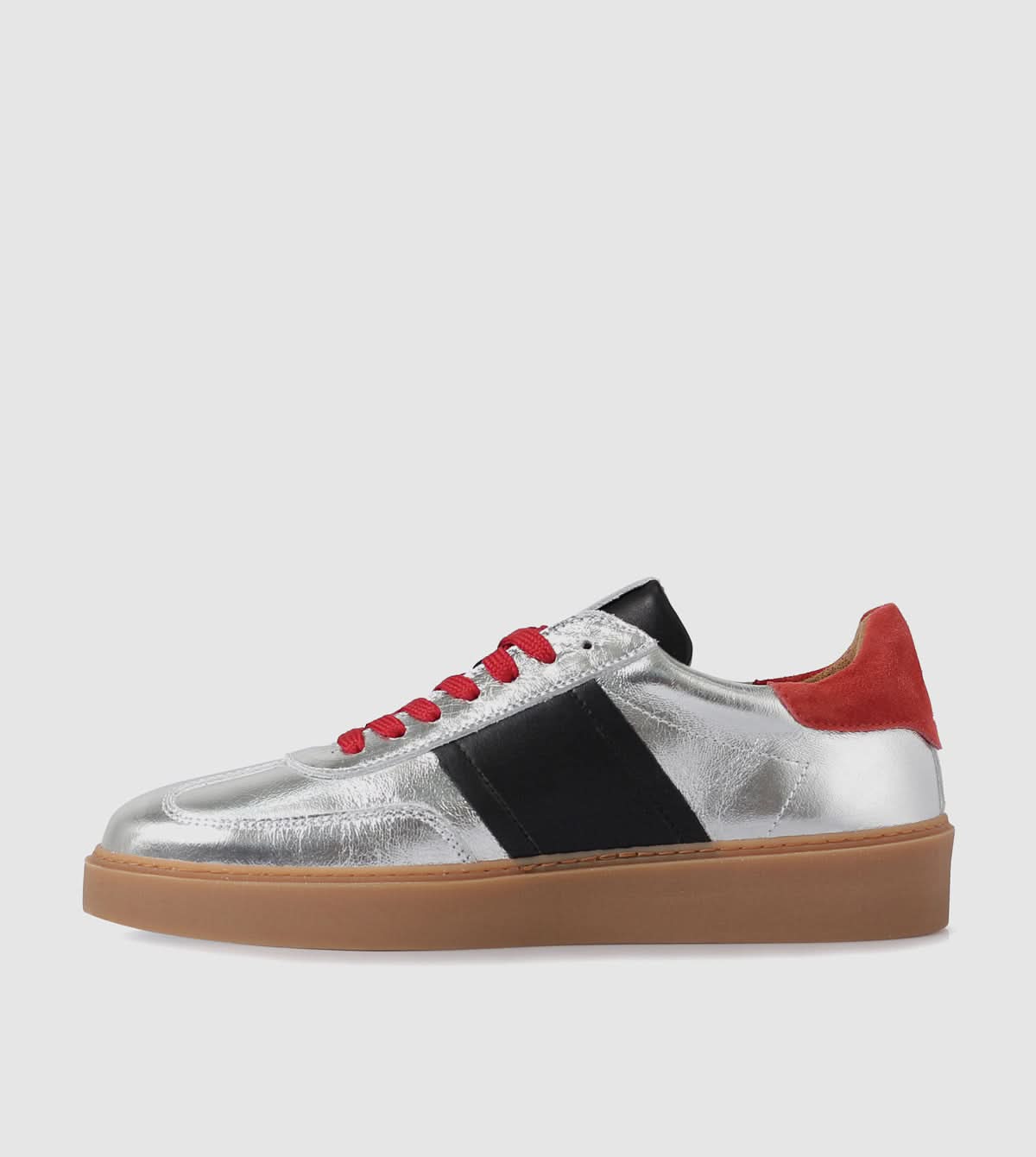 S.di Silver/Black/Red Sneaker 3306