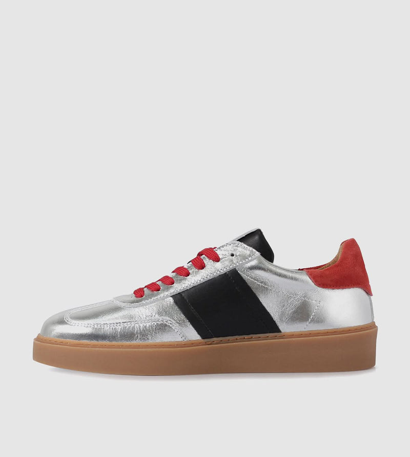 S.di Silver/Black/Red Sneaker 3306