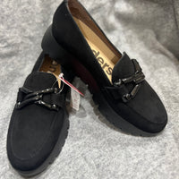 Wonders Loafer Black Suede A-2474