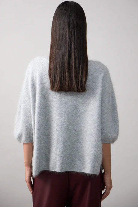 Mia Fratino Brushed Cashmere Erika T Silver 24021