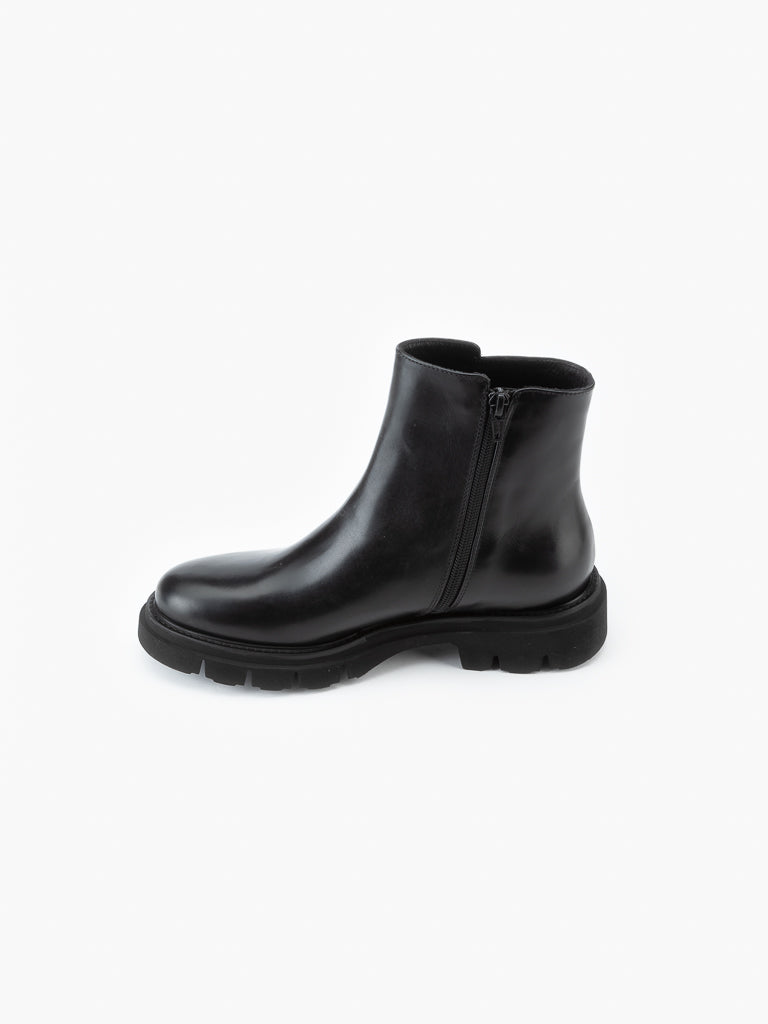 Luca Grossi Fur Lined Black Ankle Boot 5808