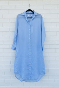 Frockk Shirtdress Elena Linen Soft Blue