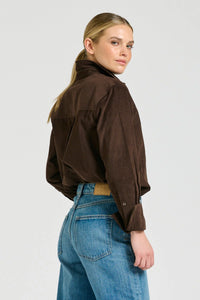 Shirty Shirt Relaxed Chocolate Pincord Elodie