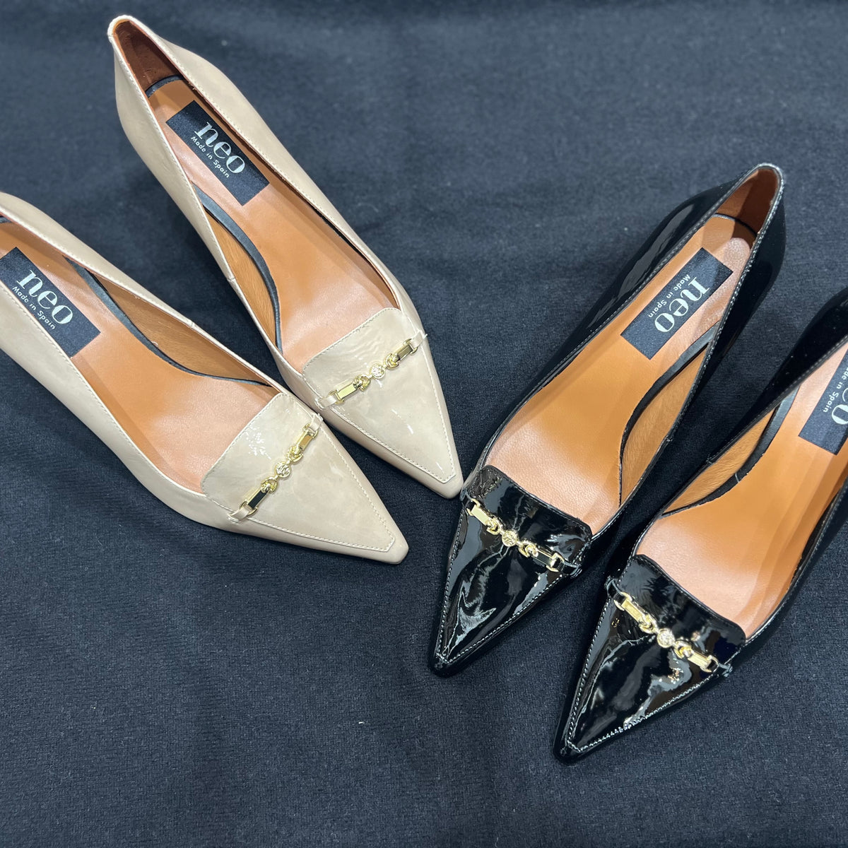 Neo nude patent heel 24549-458B
