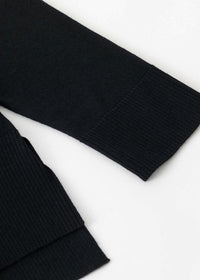 Aleger Knit Cashmere Long Line V Neck Black N.21