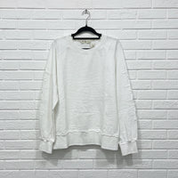 Cloth + Paper + Scissors Sweater The Face Cross White C1857