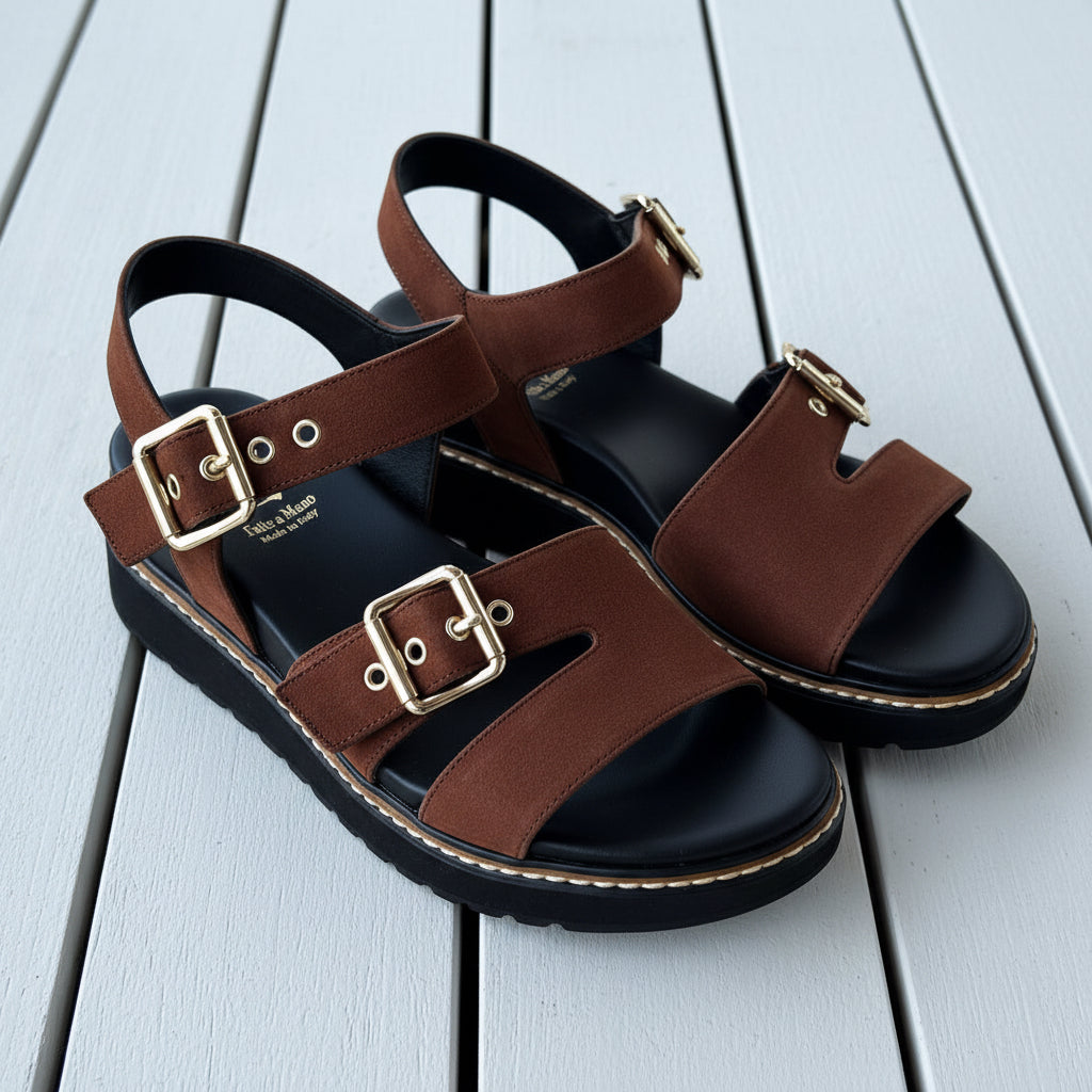 Luca Grossi Sandal Chocolate Suede L831S