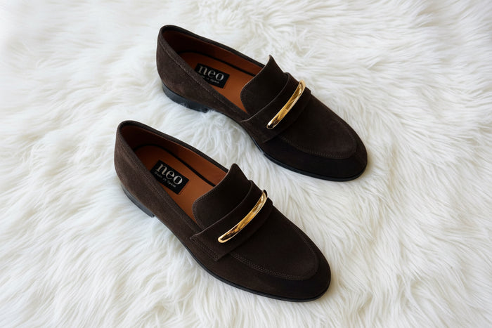 Neo Shoe Loafer Choc Suede Basket Colombia 25517-614A