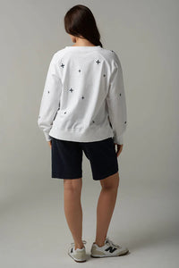 Cloth Paper Scissors Cross Sweater White/Parisian