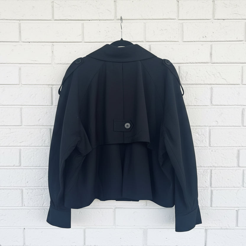 Etta Jacket Jacket Cropped Trench Black