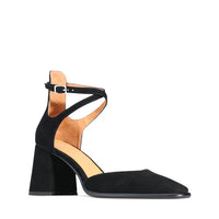 Eos Zan Black Suede Heel