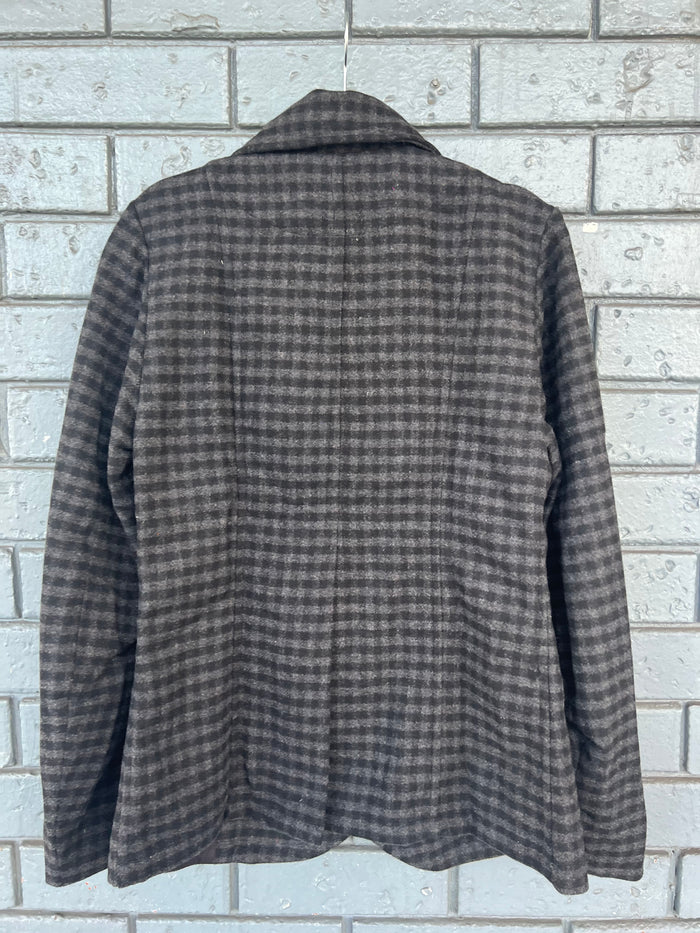 Etta Check Short Jacket Grey/Black W2513