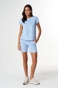 Cloth + Paper + Scissors Tee Shaped Hem Sky Blue C13023