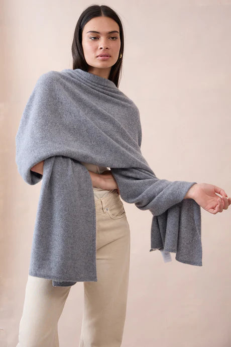 Mia Fratino Cashmere Travel Wrap Steel