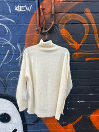 Alessandra Rose Brushed Cashmere Polo Ivory  W251.30IT