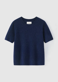 Aleger Jumper S/S Brushed Wool/Cashmere Royale Blue N. 658